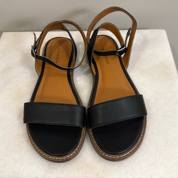 Lucky Brand Shoes - Lucky Brand Black Leather Sandals